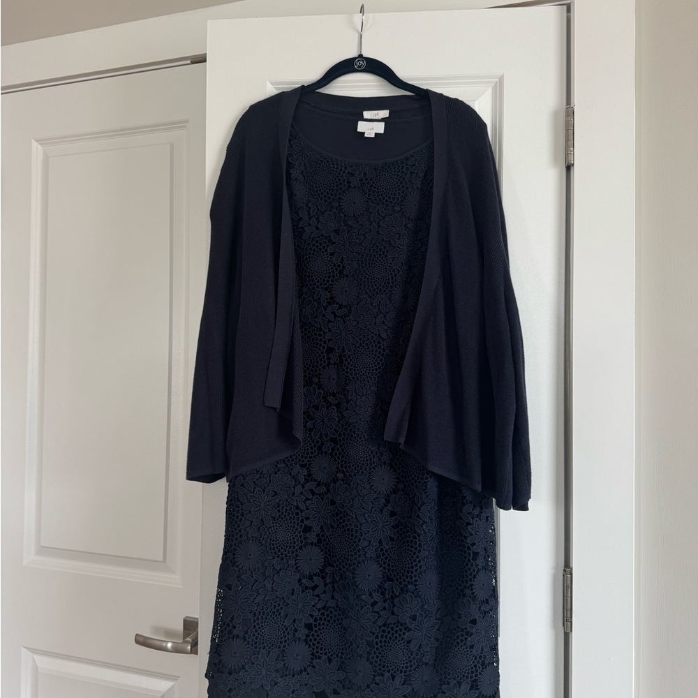 J. Jill Navy Women's Garment with Branded Label and Shrug Jackst - Picture 4 of 4